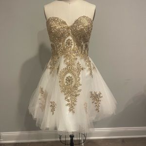 White /Gold Dress